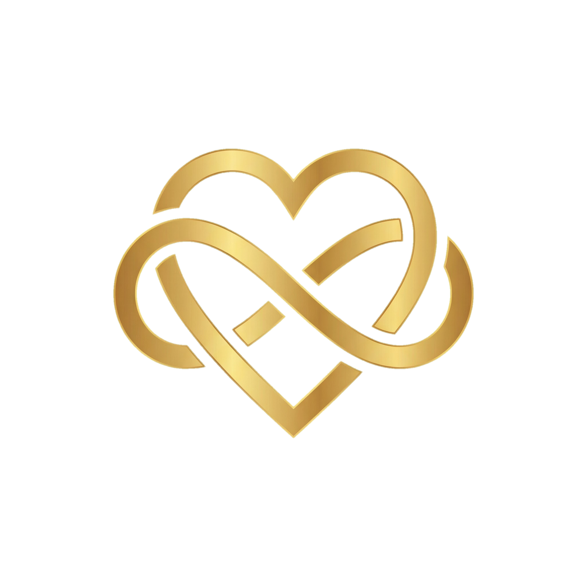 Golden infinity knot icon representing binding love spells