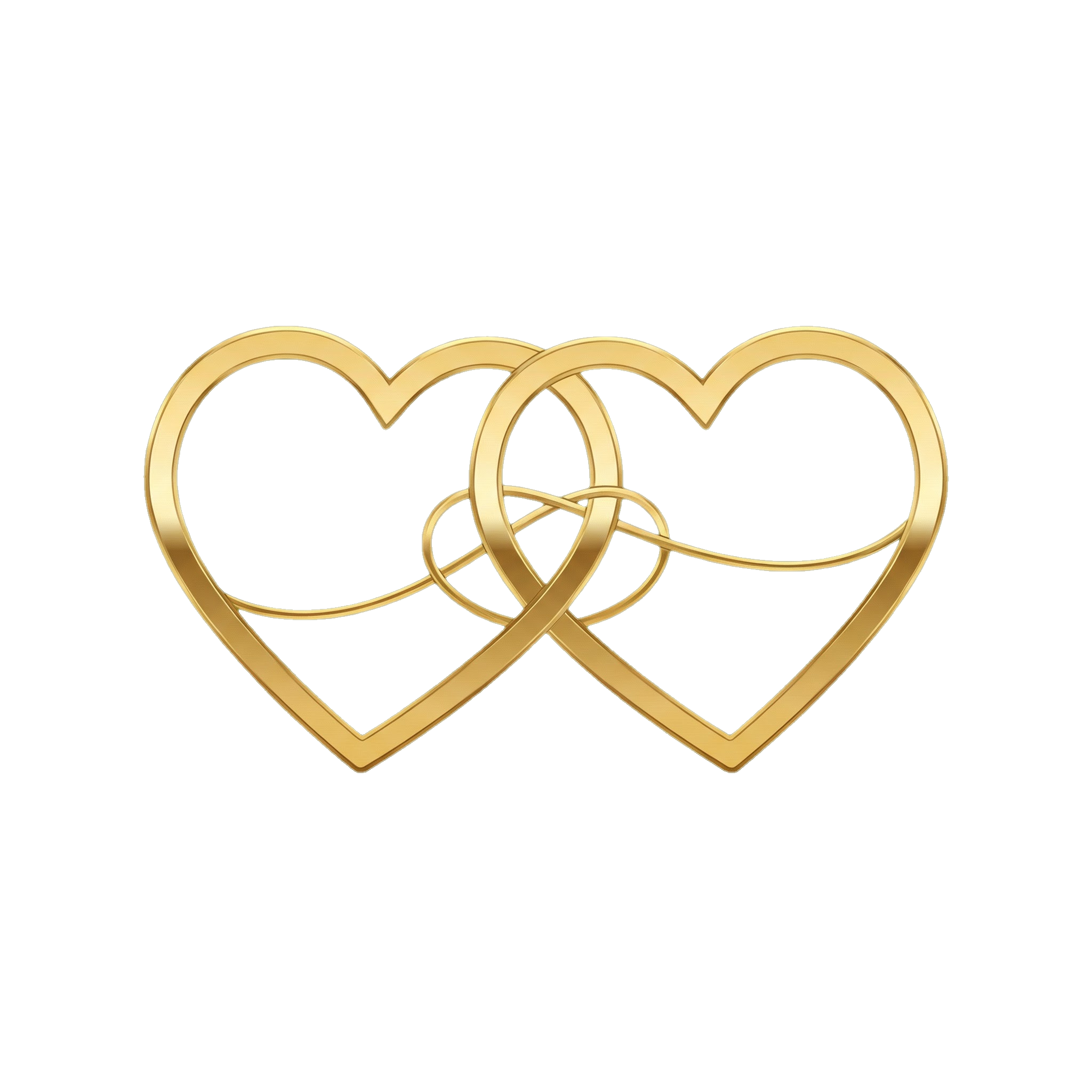 Golden hearts reconnecting icon representing love spells to get your ex back