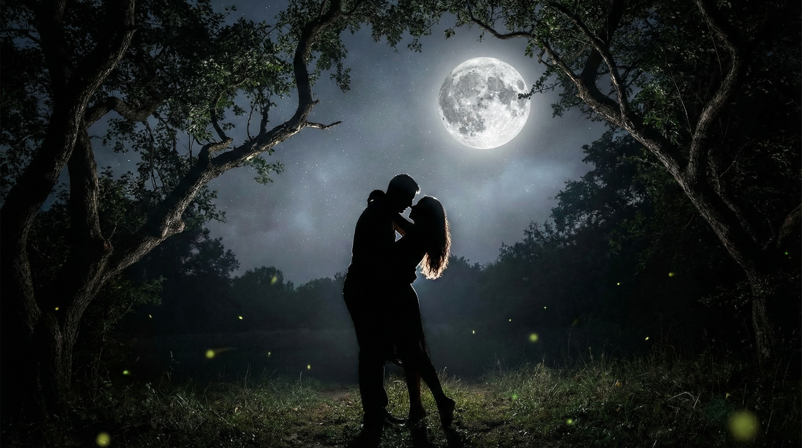 Couple dancing passionately in moonlight after powerful obsession love spell by Baba Ali
