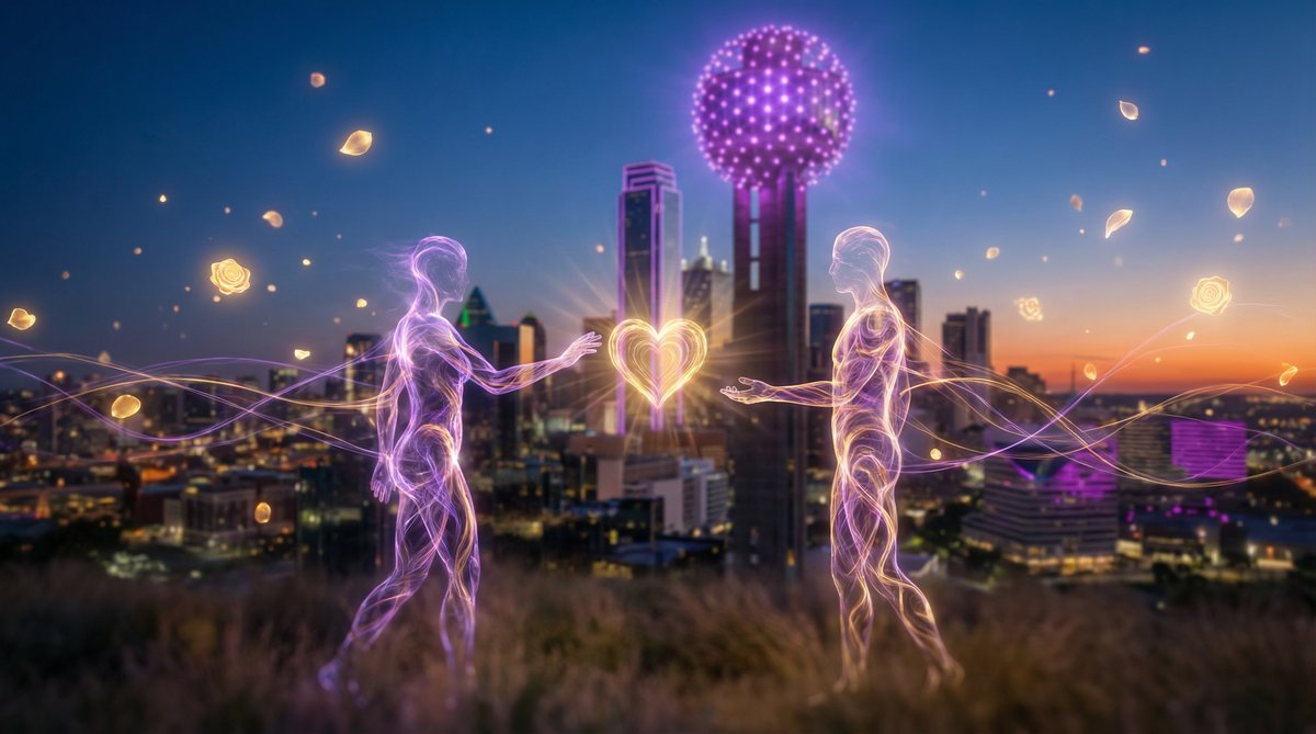 Dallas love story visualization showing two souls reconnecting through love spell magic